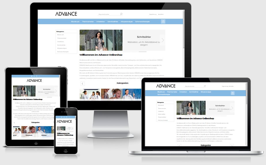Screenshot advance-onlineshop.ch